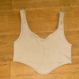Beige crop top